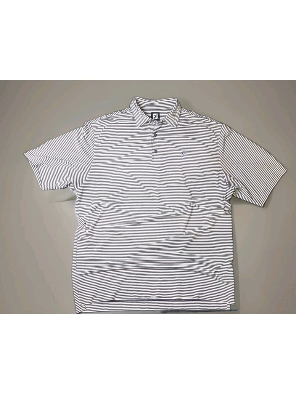 Footjoy Golf Polo Gray White Stripe XL